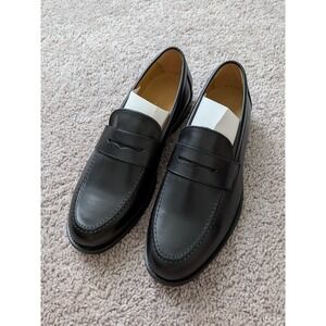 Charles Tyrwhitt Black Leather Penny Loafers Mens US 9.5 UK 8.5 NEW In BOX